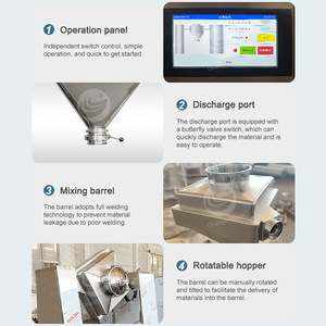 ORME Stainless Steel Tumbler 50kg <strong>Small</strong> Dry Powder Soap Mix Machine Rotating Drum Detergent Powder Mixer - Product Image 3