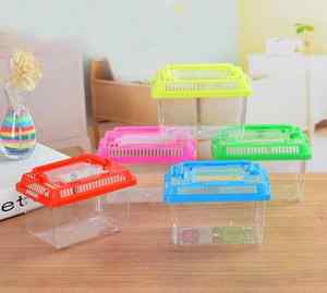 <span class=keywords><strong>Mini</strong></span> aquarium en plastique portable Aquarium boîte d'élevage de poissons avec couvercle tortue reptile aquarium en plastique - Product Image 6