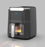 Friteuse à air numérique 6L 1500W à panier unique certifiée CB GS LFGB, saine et sans huile pour la cuisine domestique