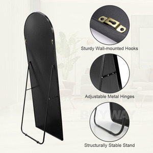 Tùy chỉnh cong Miroir spiegel vàng lớn Mater đóng khung lớn cao đầy đủ chiều dài cơ thể dài nghiêng tường đứng miễn phí sàn gương - Product Image 5