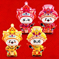 Porte-clés en PVC en gros, motif panda créatif à visages interchangeables et dansants, jouets mignons et exquis pour enfants, cadeau