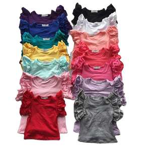 Camisas de Manga Larga con Volantes para Niñas, Venta al por Mayor, Camisetas de Verano Baratas para Bebés, Ropa de Boutique para Niños - Product Image 2