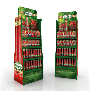 Tùy chỉnh bán lẻ các tông sóng Kệ hiển thị Pop trường hợp sàn giá đứng tông quảng cáo hiển thị thực phẩm - Product Image 2