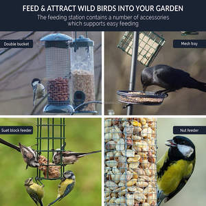 Heavy Duty automatico eco-friendly portatile esterno ferro Multi attrae uccello stazione di alimentazione con asta di alimentazione per uccelli - Product Image 4