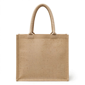 Sac fourre-tout en jute naturel à prix de gros, design personnalisé, écologique, élégant, avec poignées, fabriqué au Bangladesh - Product Image 1