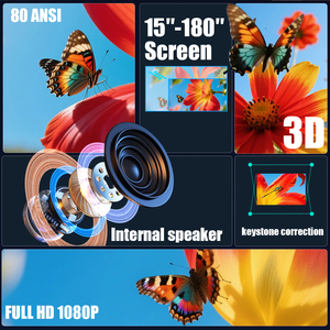 Mới Đến Hy200 Mini Xách Tay LED Chiếu 720P <span class=keywords><strong>80</strong></span> <span class=keywords><strong>Lumens</strong></span> 4K Mini Chiếu Cho Trẻ Em Rạp Hát Tại Nhà - Product Image 4