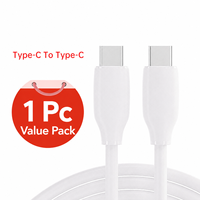 Kabel USB C Silikon Lembut 60W PD Pengisian Cepat Transfer Data Dengan Konduktor Tembaga Murni untuk Perangkat Seluler