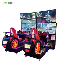 Simulateur de course de moto vidéo d'arcade, machine de jeu de course automobile à pièces, divertissement excitant pour enfants