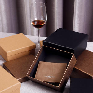 Caja de Regalo de Cartón Kraft Reciclado Ecológico para Cinturón de Hombre Negro, Caja para Lápiz Labial y Cartera, Empaque Personalizable - Product Image 4