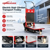 Chariot électrique tout-terrain silencieux et entièrement automatique pour la montée d'escaliers, pliable pour le transport et la livraison