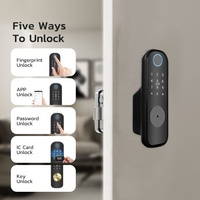 Cerradura Inteligente para Puerta Auvinx, Cerradura Digital con Huella Dactilar, Contraseña, Tarjeta y Control Remoto, Compatible con Tuya WIFI y TTLOCK