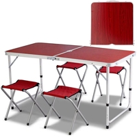 Table d'extérieur pliable et empilable en alliage d'aluminium, légère et étanche, idéale pour le camping, la salle de sport et les pique-niques – Meilleure vente