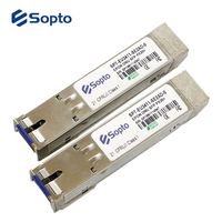 Sopto 1000BASE-PX20+ 1.25Gbps EPON ONU SFP 1310nmTx/1490nmRx FTTH 20km Antarmuka SC BIDI SFP ONU
