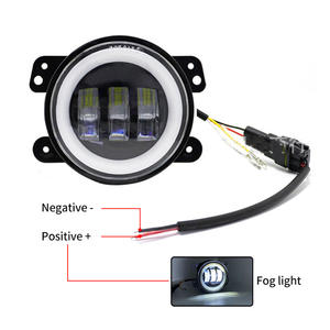 12v 24v Blanc Ambre <span class=keywords><strong>Petit</strong></span> <span class=keywords><strong>Phare</strong></span> De Brouillard Angel Eye 4 Pouces <span class=keywords><strong>Rond</strong></span> Led Moto Phares pour jeep wrangler - Product Image 2