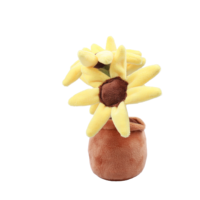 Peluche Tournesol en Pot Personnalisée, Matière Velboa en Coton PP, Douce et Rembourrée, Idéale pour la Décoration Intérieure et les Cadeaux – Vente Flash