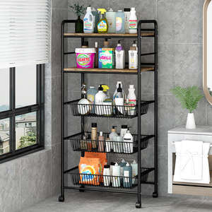 뜨거운 판매 맞춤형 주방 과일 및 야채 보관 랙 다기능 거실 욕실 보관 홀더 트롤리 - Product Image 6