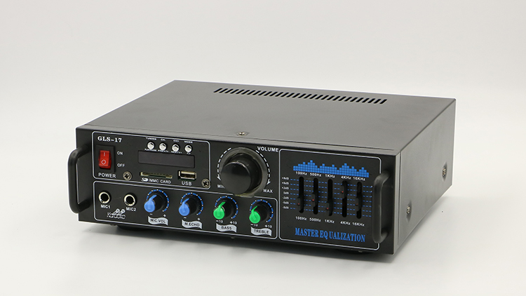 Amplificator bluetooth digital, tip Statie, 2x60 W, intrari USB-SD, doua intrari microfon, GLS-17 - Amplificatoare - atMag.ro Amplificator bluetooth digital, tip Statie, 2x60 W, intrari USB-SD, doua intrari microfon, GLS-17 - Amplificatoare - atMag.ro