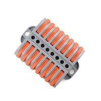 Connecteur 8 entrées 8 sorties série 223, 32A 450V, PA66, borne de câblage multiconducteurs pour écran LED