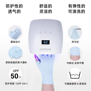 Nylon Fingerless <b>Sunscreen</b> Gloves Quick Dry Cooling For Cycling Beach Protection - Product Image 5