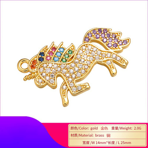A544 <span class=keywords><strong>pendentif</strong></span> ironique à la mode, breloques <span class=keywords><strong>cheval</strong></span> colorées en strass pour boucles d'oreilles - Product Image 5