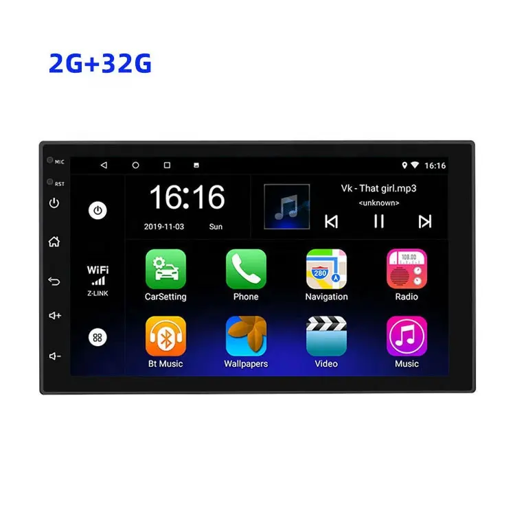 Лидер продаж 2 ГБ + 32 ГБ Android 10 Gps Aux навигация автомобильный мультимедийный плеер Автомобильная электроника