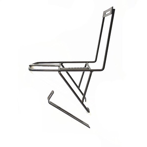 Porte-bagages avant de vélo en fer détachable noir à fixation au sol - Product Image 2