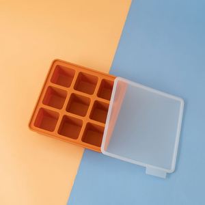 Moules à glaçons en silicone de qualité alimentaire, grande taille, empilables, flexibles, anti-fuite, avec couvercle amovible, congélation rapide, démoulage facile - Product Image 3