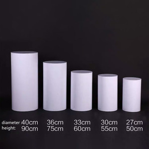 Juego de Soportes para Postres, Cilindros de Hierro Blancos Personalizados de 27-40 cm de Diámetro para Decoración Romántica de Bodas y Fiestas de Cumpleaños - Product Image 3