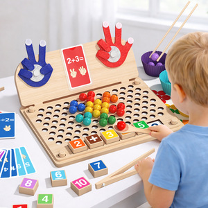 Gioco di Aritmetica con le Dita <span class=keywords><strong>Montessori</strong></span> per Bambini, Puzzle Educativo <span class=keywords><strong>in</strong></span> <span class=keywords><strong>Legno</strong></span> per l'Asilo - Product Image 2