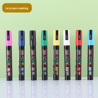 Nouvel ensemble de surligneurs double face non effaçables 8 couleurs multicolores pour étudiants, en boîte, haute intensité de couleur, pour l'exportation