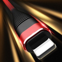 Kabel data pengisi daya cepat, 1m, 2m, kabel data USB kepang nilon.