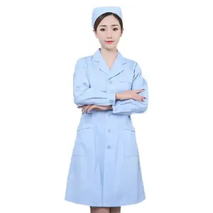 Ensemble deux pièces d'uniforme médical (médecin/infirmière) – Blouse blanche à col <span class=keywords><strong>Peter</strong></span> Pan ou demi-col unisexe - Product Image 5