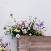 Fleurs artificielles de glycine de luxe pour la décoration murale, de table et de sol pour mariage