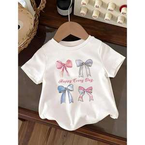 Camisetas Casuales de Verano Cómodas para Mujeres y Niños, de Algodón Suave, Ligeras, Transpirables, con Estampados, Perfectas para la Escuela y Jugar - Product Image 3