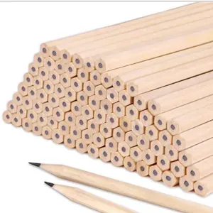 2021 matite esagonali di alta qualità matite in legno di colore naturale senza gomma matite per studenti all'ingrosso con prezzo economico