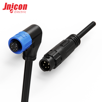 Connecteur hybride étanche M12 5 broches 7A 2A à verrouillage par poussée IP67, assemblage de câble surmoulé pour réseau de capteurs intelligents, CE TUV personnalisé
