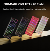 Clavier de jeu filaire MADLIONS TITAN68 RGB, 68 touches, axe magnétique, turbo, esports, fibre de carbone, RT0.001mm pour Valorant