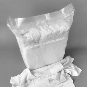 Trapos de Limpieza Industriales de Algodón Puro Reciclado, Absorbentes de Aceite, Blancos, para Taller Industrial - Product Image 1