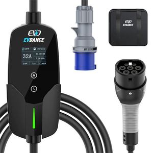 Personnalisé 32A Type 2 Rapide Réglable Smart AC EV Chargeur De Voiture 7KW 32a Pas Cher Chine Gros Bon Prix EV Pile De Charge avec Écran - Product Image 1