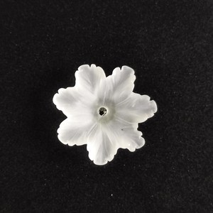 F21 10mm Flor de cuarzo esmerilado de siete pétalos hecha a mano - Product Image 1