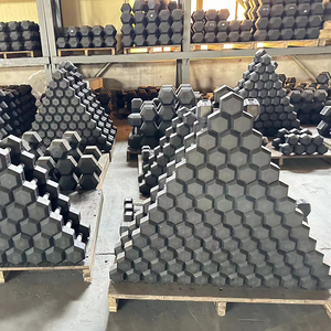 Haltères hexagonaux en <span class=keywords><strong>caoutchouc</strong></span> pour le sport et la remise en forme, fabriqués en Chine, de 1 à 30 kg. - Product Image 1