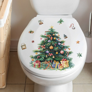 Nuovo arrivo caldo albero di natale e Santa clausola finestra adesivo da parete decalcomanie <span class=keywords><strong>per</strong></span> la decorazione del partito del negozio di casa - Product Image 6