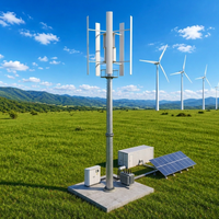 Kit de générateur d'éolienne à axe vertical Maglev H-200kw, 200kw, diamètre du rotor de 10,5 m, 380V, alliage d'aluminium, 5 pales