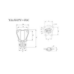Support de moteur de <span class=keywords><strong>suspension</strong></span> Tarot 16MM pour pièces d'<span class=keywords><strong>avion</strong></span> RC et servos RC-noir TL68B34 pour garçons - Product Image 6