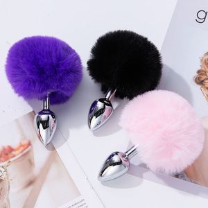 Bunny Tail trở lại Tòa Án hậu môn cắm tóc nhân tạo đuôi tóc kim loại hậu môn cắm khiêu khích người lớn vài đồ chơi tình dục - Product Image 3