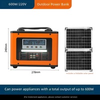 Petite alimentation portable, batterie lithium rechargeable, camping en plein air, maison, urgence, sortie USB DC, alimentation solaire