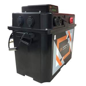 Boîtier de batterie étanche 12V avec chargeur DC-DC 25A, centrale électrique portable pour l'extérieur et les urgences - Product Image 2