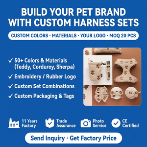 Personalized Designer Sherpha Teddy Set Pet Collars & <b>Leashes</b> <b>Leash</b> No Pull Custom <b>Dog</b> Harness Manufacturer - Product Image 6