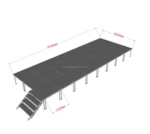 Indoor And Outdoor Concert Activities Portable Stage Platform Deck Aluminum Stage Frame Truss Structure Stage