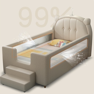 Cartone animato creativo allargato in legno massello giuntura letto laterale per bambini <span class=keywords><strong>lettino</strong></span> morbido <span class=keywords><strong>lettino</strong></span> per neonati con scivolo Guardrail - Product Image 6